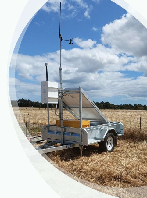 Solar trailer battery supported instrumentation